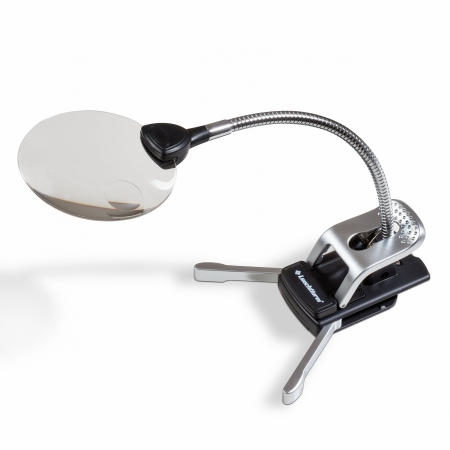 Loupe de bureau avec bras flexible