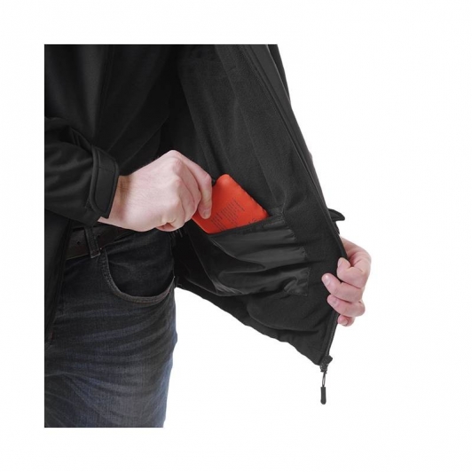 Magnetar Heat - Veste Chauffante - Imperméable - Coupe-vent - Veste D'hiver Softshell Réglable - Powerbank - Extérieur - Pour Homme Et Femme, Noir , S