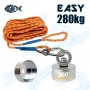 Aimant 360 degrés Easy 280kg Magnetar avec corde de 20 mètres et coque de protection