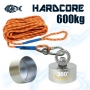 Aimant 360 degrés Hardcore 600kg Magnetar avec corde solide de 20 mètres et coque de protection