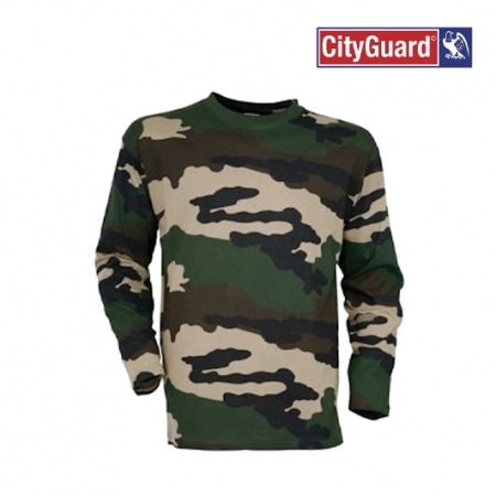 T-shirt manches longues camouflage militaire