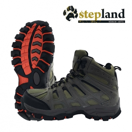 Paire de chaussures de randonnée verte  kaki Stepland Quercy