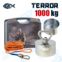 Pack Aimant 360 degrés Terror 1000 kg Magnetar avec mallette de transport, corde de 20 mètres et coque de protection