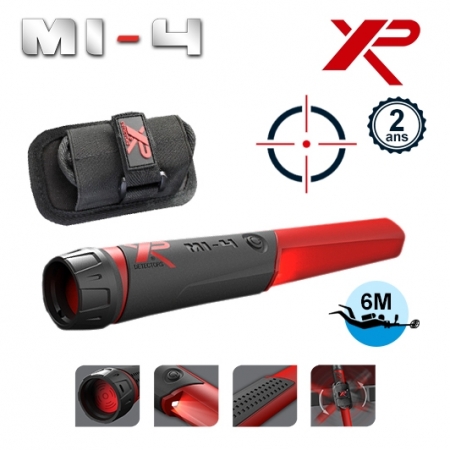 Pinpointer MI4 XP de couleur rouge, pour la détection précise de métaux