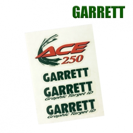 Etiquettes autocollantes pour detecteur de metaux Garrett Ace 250