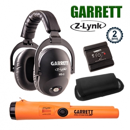 Garrett Z-Lynk Pro-pointer AT et Casque sans fil MS-3 pour detecteur de metaux