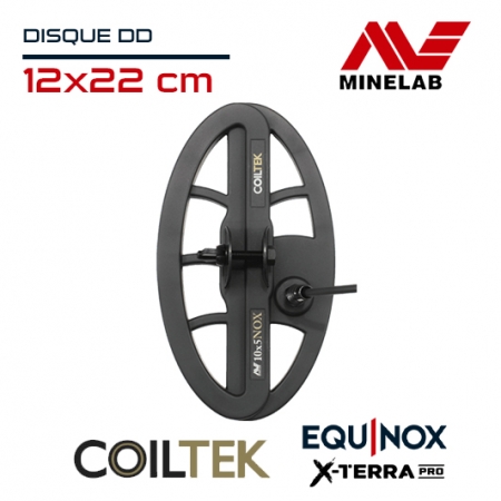 Disque Coiltek 12x22 cm pour detecteur de metaux Minelab Equinox et X-Terra Pro