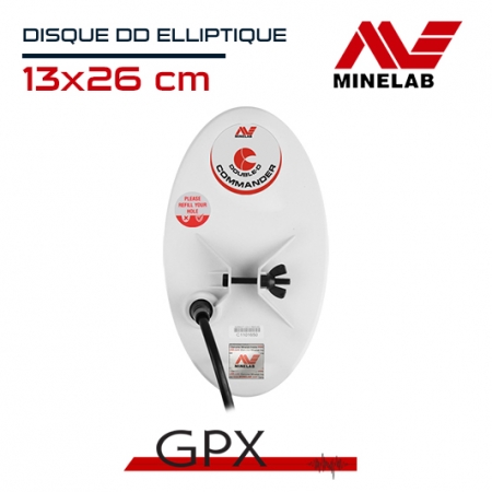 Disque elliptique de 13x26 cm pour detecteur de metaux GPX Minelab