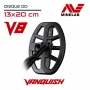 Petit disque de prospection V8 de 13x20 cm pour detecteur de metaux Minelab Vanquish