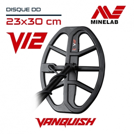 Grand disque de détection V12 pour appareil de detection de metaux Minelab Vanquish