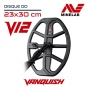 Grand disque de détection V12 pour appareil de detection de metaux Minelab Vanquish