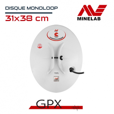 Disque Monoloop de 31x38 cm pour detecteur d'or Minelab GPX