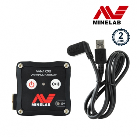 Module WM08 pour casque sans fil Minelab avec chargeur USB magnétique