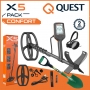 Detecteur de metaux Quest X5 avec pelle et casque filaire