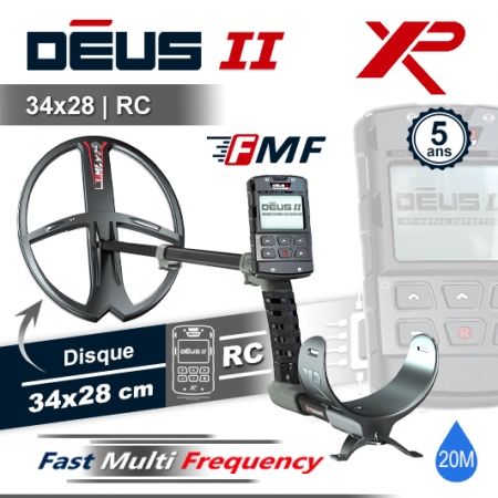 Detecteur de metaux XP Deus 2 RC avec puissant disque 28x34 cm et technologie FMF