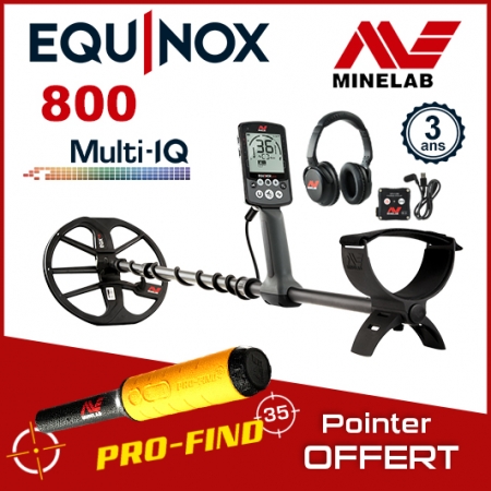 Detecteur Equinox 800 Minelab avec Pro-Pointer