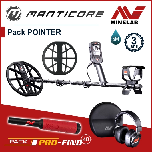 Detecteur Minelab Mantoicore avec Pointer offert
