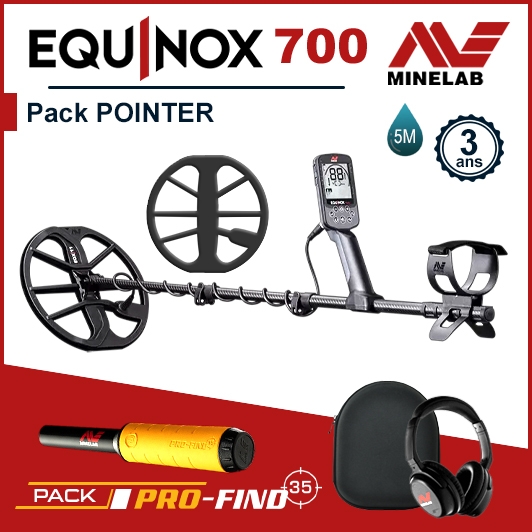 Minelab Equinox 700 équipé du Pointer