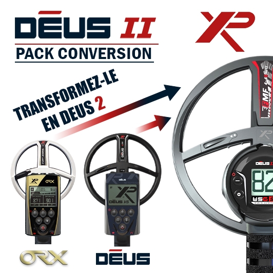 Détecteur de métaux XP Deus 2 avec disque FMF et accessoires de détection au choix