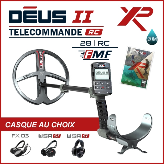 Detecteur de metaux XP Deus 2 RC avec grand disque 28 cm et technologie FMF
