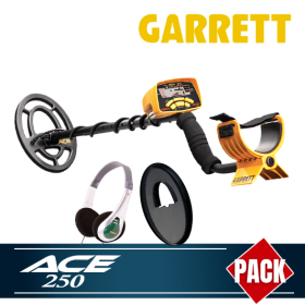 Detecteur de metaux Garrett Ace 250 avec l'ensemble des accessoires de détection indispensables