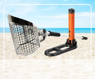 Detection à la plage avec tamis, extracteur de metaux, gamate et pulsedive. Accessoires complémentaires à votre detecteur.