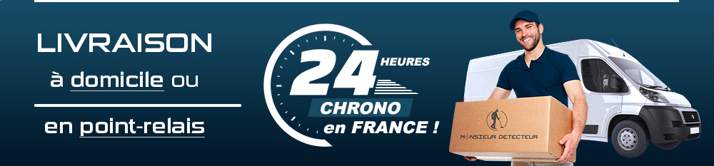 Livraison rapide de votre détecteur de métaux partout en France.