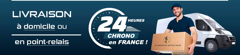 Livraison rapide de votre détecteur de métaux partout en France.