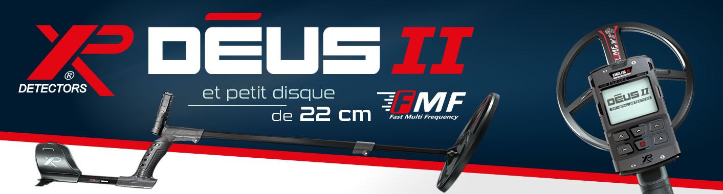 XP Deus 2 avec disque 22 cm FMF et télécommande