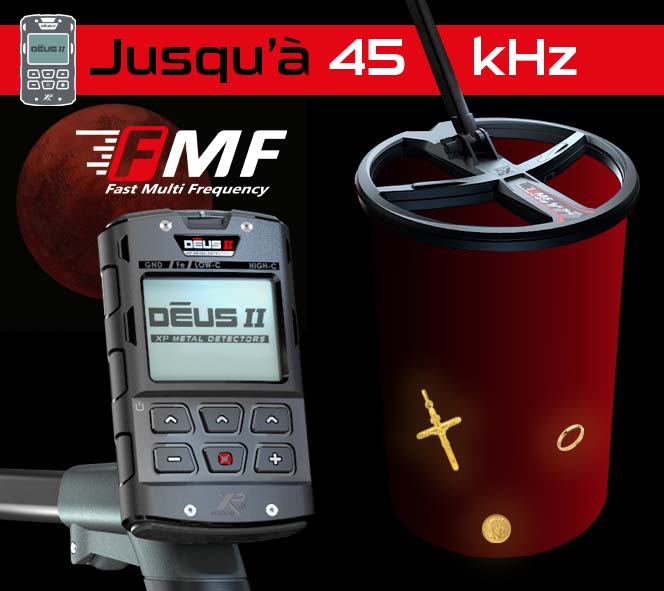 XP Deus 2 RC en multi-fréquences avec disque 22 cm FMF et casque WS6