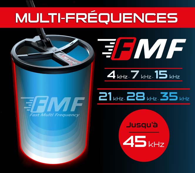 XP Deus 2 RC multi-frequences avec grand disque 34x28 cm FMF