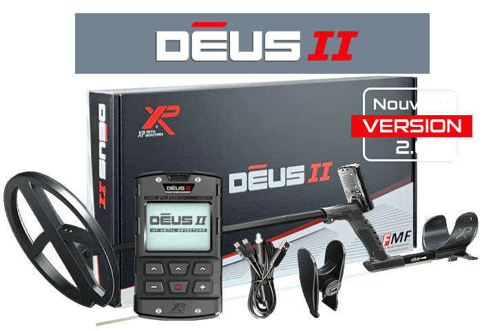 XP Deus II - Détecteur De Métaux FMF 28cm + Pinpointer MI-6 - Étanche 20m, Sans Fil - Pack Complet