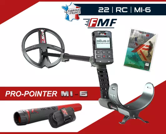 XP Deus 2 RC équipé du disque 22FMF et Pointer MI-6