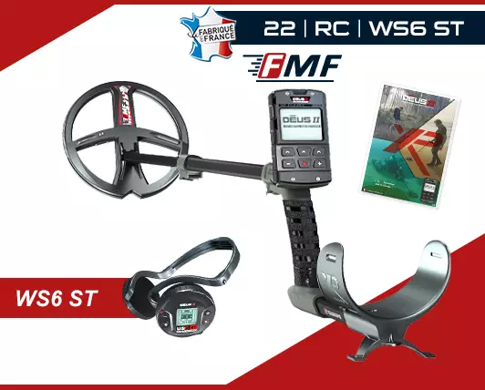 XP Deus 2 RC équipé du disque 22FMF et du casque WS6 ST