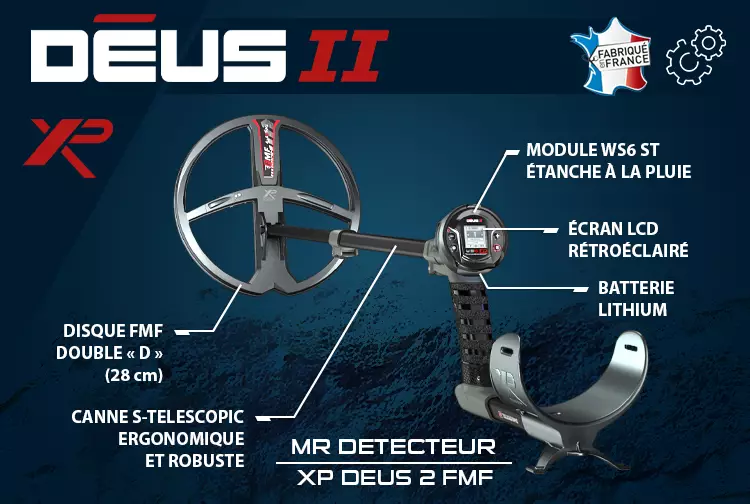 XP DÉUS avec la puissante bobine de recherche de 28 cm