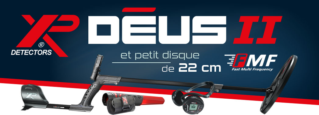 Détecteur XP Deus 2 avec disque 22 cm FMF, télécommande, casque WS6 et Pointer MI-6