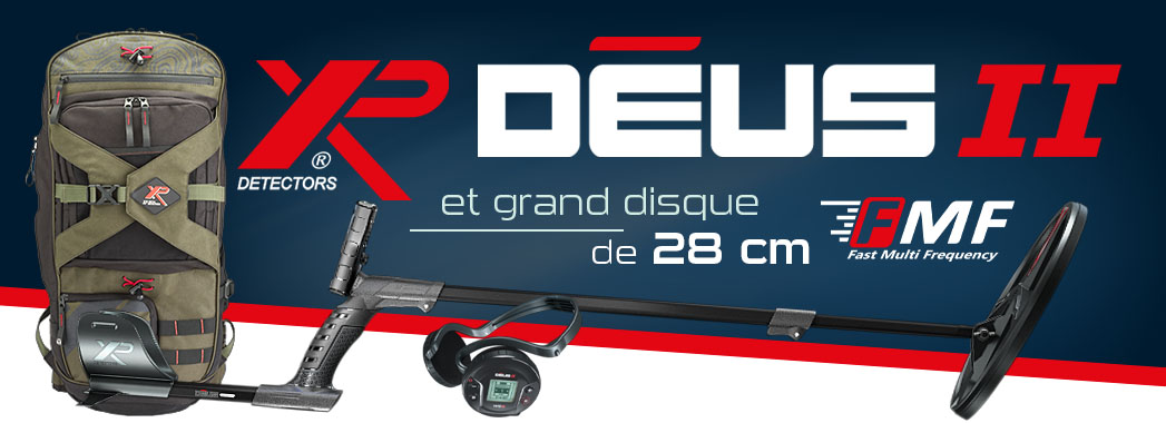 Détecteur XP Deus 2 avec disque 28 cm FMF, télécommande, casque WS6 et sac à dos BackPack 280