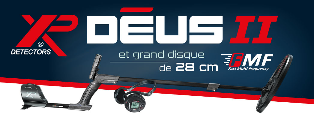 Détecteur XP Deus 2 avec disque 28 cm FMF, télécommande et casque WS6