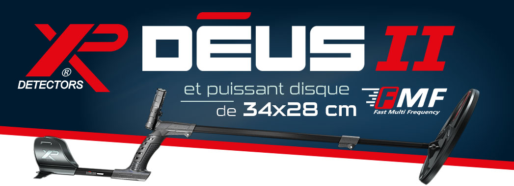 Détecteur XP Deus 2 avec le puissant disque 34x28 cm FMF et télécommande