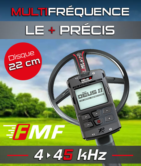 Détecteur De Métaux XP Deus II RC - Multifréquence, étanche 20m, Avec Disque FMF 22cm - Pour Recherche Trésor, Plage, Reliques