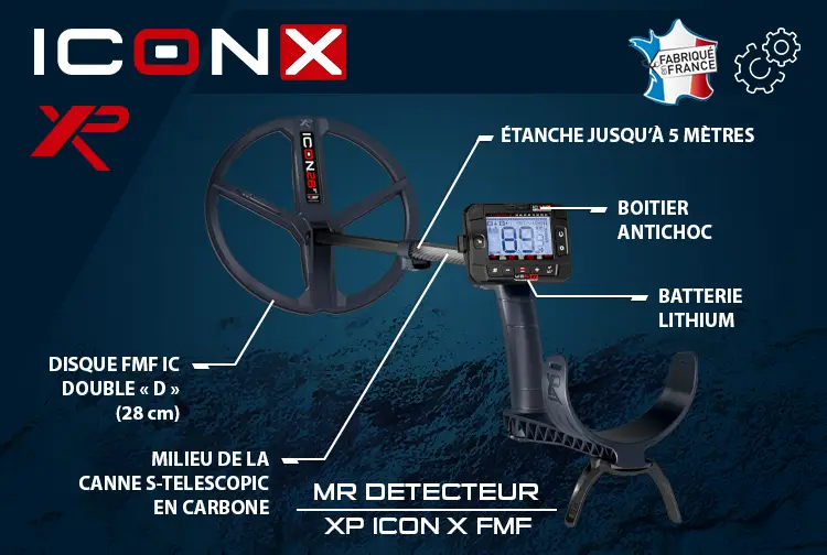 Profondeur maximale du XP ICON X sous l'eau : 5 mètres